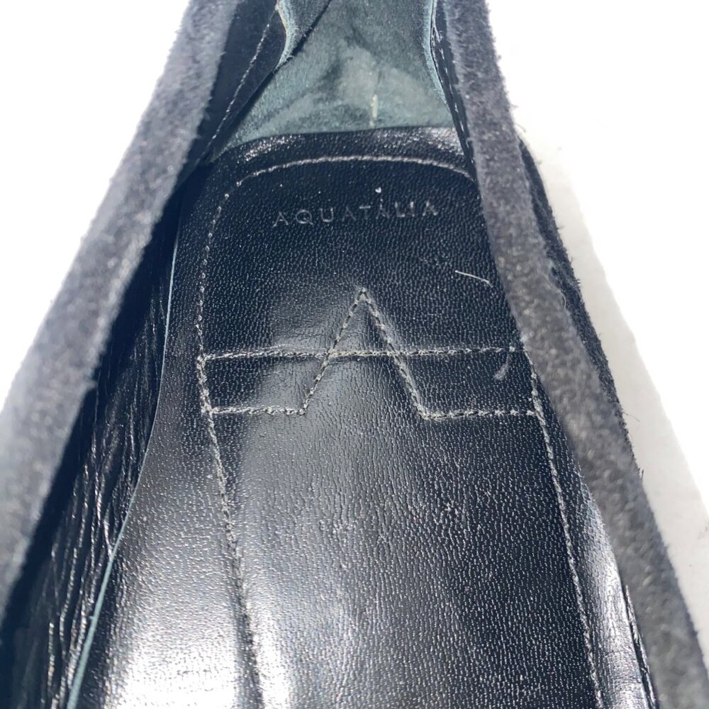Aquatalia Flats Loafers Shoes Suede Black - Picture 9 of 10